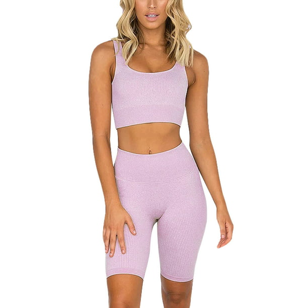 2 Pcs Women Sport Gym Yoga Vest Bra Sports Legging Pants Ladies Outfit Wear Set